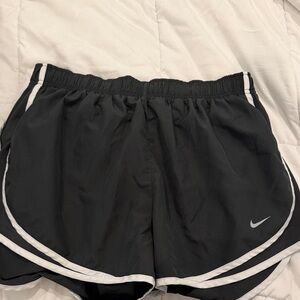 Nike Women's Black Athletic Shorts with White Trim